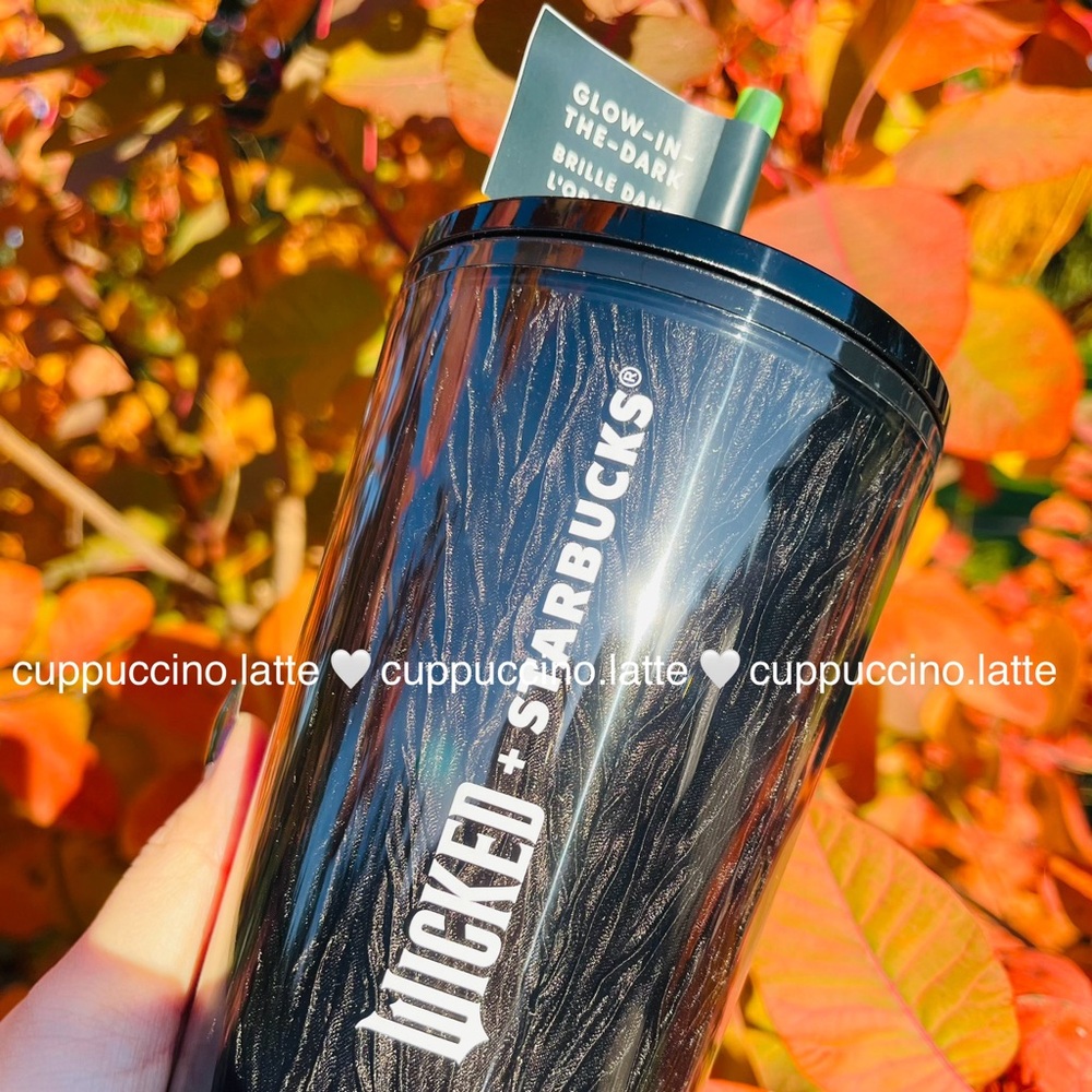 🖤NWT💚Starbucks X Wicked Black Green Defy Gravity Glow in the Dark Elphaba Cup - Picture 4 of 8